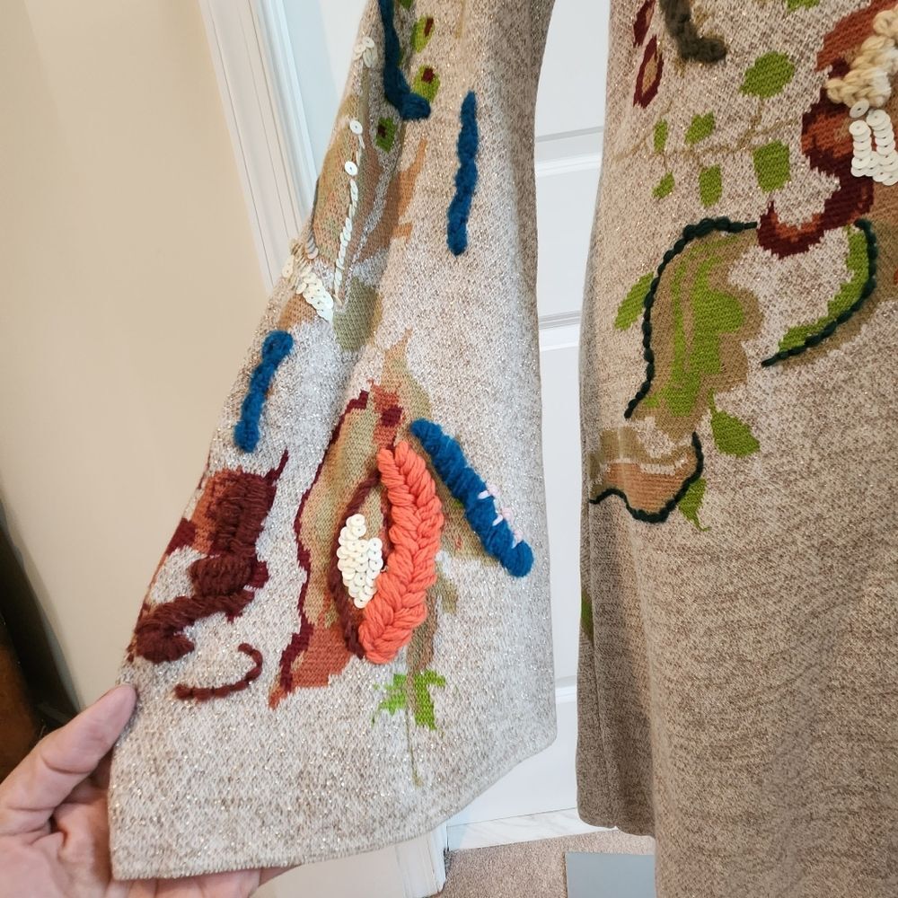 Stunning Anthropologie sweater dress Swing with Petals, new with tags, size M - Picture 8 of 12